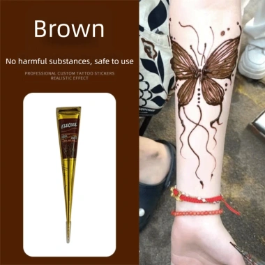Kem xăm Henna tạm thời Backstreet – Paste Cone đen nâu, vẽ cơ thể, giảm 22% chỉ 48.384đ 9