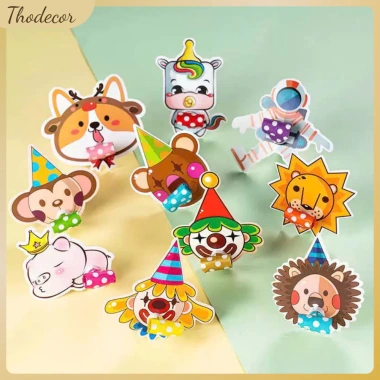 Kèn tò tí kèm sticker vui nhộn cute, hoàn hảo cho tiệc sinh nhật bé, giá chỉ 25.000₫