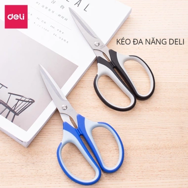 Kéo cắt Deli E6.001 - Lưỡi thép không gỉ, sắc bén bền, cắt vải, giấy, thủ công - 43.450₫