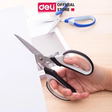 Kéo cắt Deli E6.001 - Lưỡi thép không gỉ, sắc bén bền, cắt vải, giấy, thủ công - 43.450₫