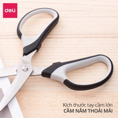 Kéo cắt Deli E6.001 - Lưỡi thép không gỉ, sắc bén bền, cắt vải, giấy, thủ công - 43.450₫ 5 Kéo cắt Deli E6.001 - Lưỡi thép không gỉ, sắc bén bền, cắt vải, giấy, thủ công - 43.450₫ 5