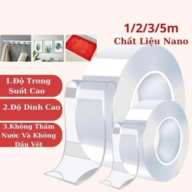 Keo Nano Silicon 5M x 3CM Đa Năng – Dán Đẹp, Bền Lâu, Không Lo Hỏng Tường, 39.000đ 2