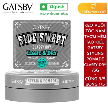Keo vuốt tóc nam Gatsby Pomade Classy Dry 75g Giữ nếp thơm Nhật giá 169k 10