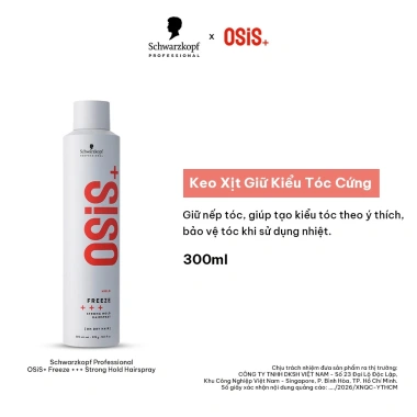 Keo Xịt Giữ Kiểu Tóc Cứng OSiS+ FREEZE 300ml – Giữ Độ Cứng Lâu Dài, Giá 376.000₫ 2