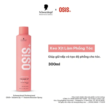 Keo Xịt Phồng Tóc OSiS+ Volume Up 300ml Tăng Độ Phồng Dưỡng Tóc Giá Ưu Đãi 376k 2