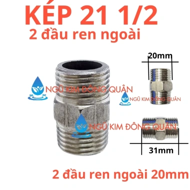Kép 21 ren ngoài inox - Nối 2 đầu ống nước nhanh, bền, giá chỉ 20.330₫ 4