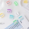 Kẹp đẩy LAKAM, Kẹp giấy chữ bằng nhựa trong suốt, Màu kẹo chất lượng cao Giấy kiểm tra đa chức năng Thư mục tập tin Văn phòng phẩm 8