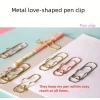 Kẹp Giấy Kim Loại Đa Năng Hình Trái Tim DIY Tình Yêu, Vé Đánh Dấu, Văn Phòng Phẩm 30k 5