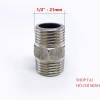 Kép nối inox ren 1/2 21 đo 20mm – Nối 2 đầu ren ngoài, inox 201, giá chỉ 19.260