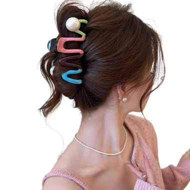 Kẹp tóc acrylic NERV thanh lịch cho nữ - Giá giảm 51,245 VND dùng hàng ngày & tiệc