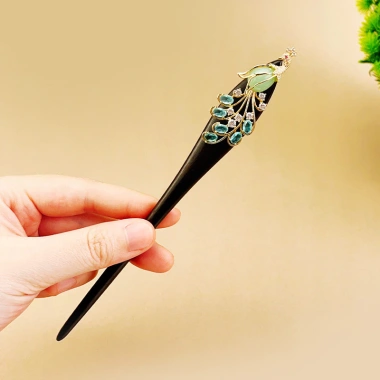 Kẹp tóc gỗ mun cổ điển phong cách Trung Quốc – Phụ kiện tóc & đội đầu H5KK 6