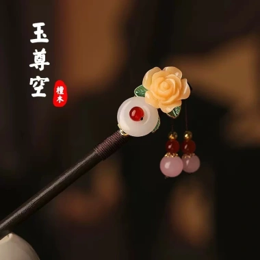 Kẹp tóc gỗ Trung Hoa cổ điển - phù hợp hanfu, sườn xám, giảm 22% còn 105.164₫