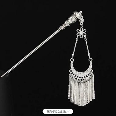 Kẹp tóc handmade Miao phong cách dân tộc Vân Nam retro, thích hợp sân khấu và làm đẹp, giá ưu đãi 99.966₫ 7