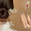 Kẹp tóc Hanfu tua rua xoắn hoa sen - Phụ kiện thời trang FXFG 3