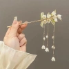 Kẹp tóc Hanfu tua rua xoắn hoa sen - Phụ kiện thời trang FXFG 4