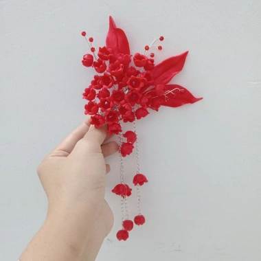 Kẹp tóc hoa linh lan handmade - Tiệm Nhà Xoài, giá ưu đãi 212.500đ