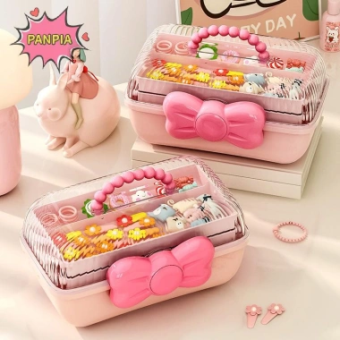Kẹp tóc nhiều lớp dễ thương cô gái - Hộp bảo quản, phụ kiện trẻ em, chỉ 62.424₫
