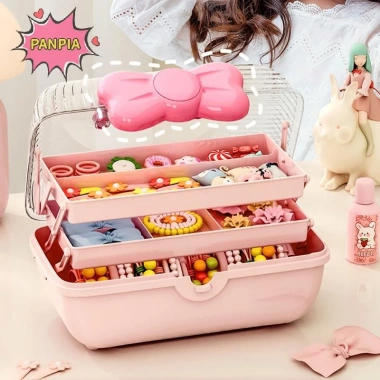 Kẹp tóc nhiều lớp dễ thương cô gái - Hộp bảo quản, phụ kiện trẻ em, chỉ 62.424₫