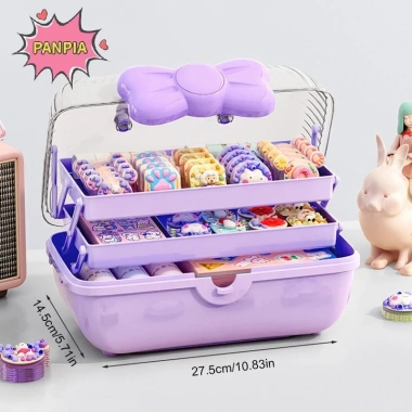 Kẹp tóc nhiều lớp dễ thương cô gái - Hộp bảo quản, phụ kiện trẻ em, chỉ 62.424₫