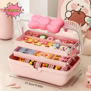 Kẹp tóc nhiều lớp dễ thương cô gái - Hộp bảo quản, phụ kiện trẻ em, chỉ 62.424₫