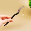 Kẹp tóc tím ánh sáng Mun phong cách cổ xưa, phụ kiện Hanfu giảm 18% 9