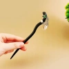 Kẹp tóc tím ánh sáng Mun phong cách cổ xưa, phụ kiện Hanfu giảm 18% 10