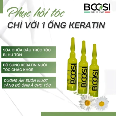 Keratin Thủy Phân BCOSI 10ml x10 - Phục hồi tóc hư tổn, chắc khỏe, giá 400k