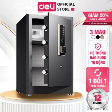 Két Sắt Vân Tay DELI Cao Cấp – Bảo Hộ Tài Sản, Thông Báo Giọng Nói, Giá Ưu Đãi 5.8 Triệu