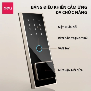 Két Sắt Vân Tay DELI Cao Cấp – Bảo Hộ Tài Sản, Thông Báo Giọng Nói, Giá Ưu Đãi 5.8 Triệu