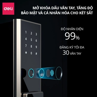 Két Sắt Vân Tay DELI Cao Cấp – Bảo Hộ Tài Sản, Thông Báo Giọng Nói, Giá Ưu Đãi 5.8 Triệu