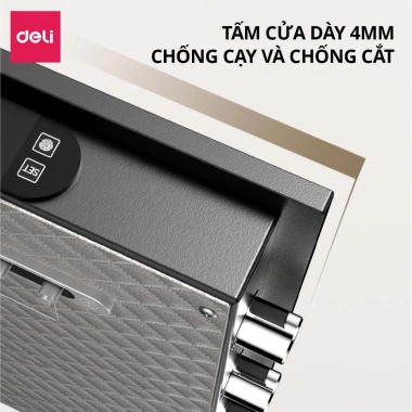 Két Sắt Vân Tay DELI Cao Cấp – Bảo Hộ Tài Sản, Thông Báo Giọng Nói, Giá Ưu Đãi 5.8 Triệu