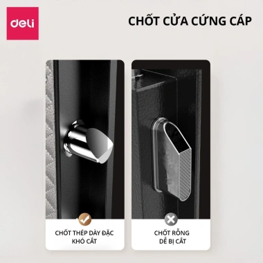 Két Sắt Vân Tay DELI Cao Cấp – Bảo Hộ Tài Sản, Thông Báo Giọng Nói, Giá Ưu Đãi 5.8 Triệu