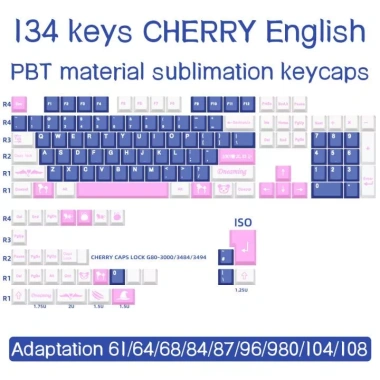 Keycap Dyesub Dreaming Girl 134 phím Cherry Profile - Giảm còn 750k (giá gốc 900k)