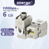Keystone Jack RJ45 Cat6A Cat7 Cat8 hợp kim kẽm - Hỗ trợ cáp 22‑26AWG, giảm giá Zoerax 205.700₫