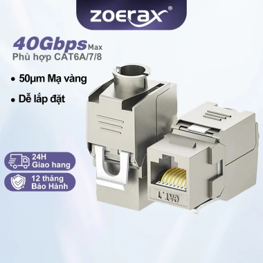 Keystone Jack RJ45 Cat6a/7/8 STP không dụng cụ hợp kim kẽm che chắn Giá chỉ 51.700 VND