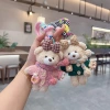 Khăn áo len búp bê gấu móc khóa nơ - Túi búp bê mặt dây chuyền sang trọng, quà tặng 215k