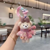 Khăn áo len búp bê gấu móc khóa nơ - Túi búp bê mặt dây chuyền sang trọng, quà tặng 215k 2