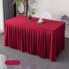 KHĂN BÀN XẾP LY MAY SẴN VẢI ĐẸP nhiều màu trơn trải bàn livestream, quảng cáo, khăn bàn kí hợp đồng 12