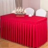 KHĂN BÀN XẾP LY MAY SẴN VẢI ĐẸP nhiều màu trơn trải bàn livestream, quảng cáo, khăn bàn kí hợp đồng 20
