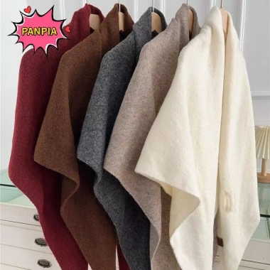 Khăn choàng cape dày mùa đông dệt kim mềm mại, quấn cổ ấm áp - Giá chỉ 153k
