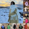 Khăn choàng Cashmere mùa đông EBINLANDS - Mohair dài ấm áp, trơn dày thời trang nữ 3