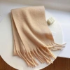Khăn choàng Cashmere mùa đông EBINLANDS - Mohair dài ấm áp, trơn dày thời trang nữ 10