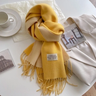 Khăn choàng cổ unisex Hàn Quốc thu đông, len cashmere hai mặt - Giá chỉ 590k 5