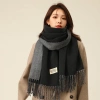 Khăn choàng cổ unisex Hàn Quốc thu đông, len cashmere hai mặt - Giá chỉ 590k 8
