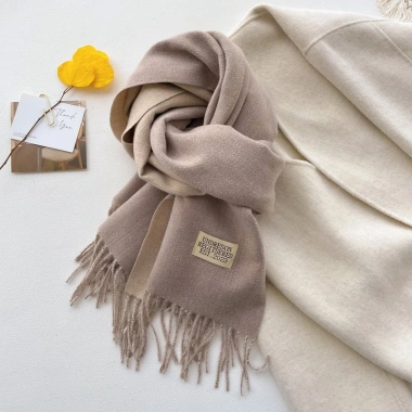 Khăn choàng cổ unisex Hàn Quốc thu đông, len cashmere hai mặt - Giá chỉ 590k 10