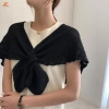 Khăn choàng nữ dệt kim đuôi cá màu trơn - Shrug nhỏ, siêu nhẹ, giảm giá 18% 8