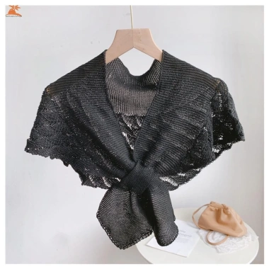 Khăn choàng nữ dệt kim đuôi cá màu trơn - Shrug nhỏ, siêu nhẹ, giảm giá 18% 10 Khăn choàng nữ dệt kim đuôi cá màu trơn - Shrug nhỏ, siêu nhẹ, giảm giá 18% 10