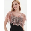 Khăn choàng sequin hạt 1.920 - Filipiniana cô dâu, bolero thêu lá zigzag, che phủ 2