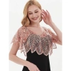 Khăn choàng sequin hạt 1.920 - Filipiniana cô dâu, bolero thêu lá zigzag, che phủ 3