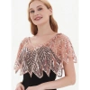 Khăn choàng sequin hạt 1.920 - Filipiniana cô dâu, bolero thêu lá zigzag, che phủ 4
